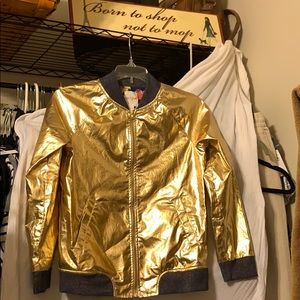 Gold Cat and Jack size 10-12 girls jacket